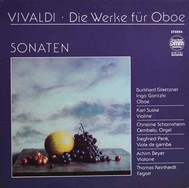 グレツナー、ズスケのヴィヴァルディ/オーボエソナタ集　独ETERNA　3801　LP レコード