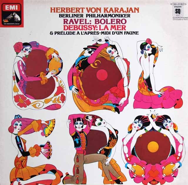 カラヤンのラヴェル/「ボレロ」ほか　 独EMI　3801　LP レコード