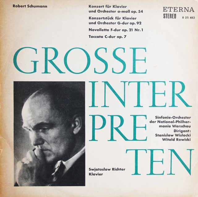 【独最初期盤】リヒテルのシューマン/ピアノ協奏曲ほか　独ETERNA　3801　LP レコード