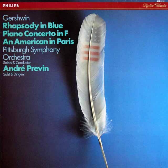 プレヴィンのガーシュウィン/「ラプソディ・イン・ブルー」ほか　蘭PHILIPS　3801　LP レコード