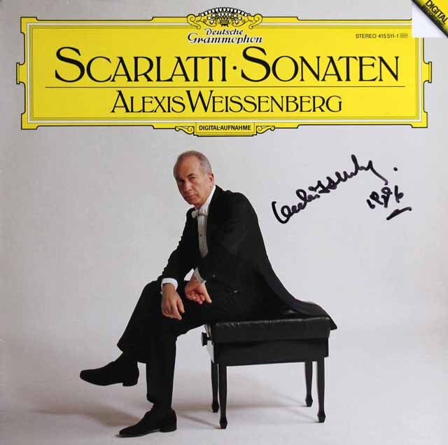 【直筆サイン入り】　ワイセンベルクのスカルラッティ/ソナタ集　独DGG　3801　LP レコード