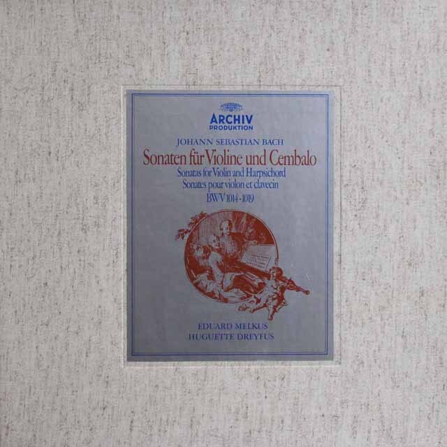 メルクス、ドレフュスのバッハ/ヴァイオリンソナタ集　独ARCHIV　3801　LP レコード