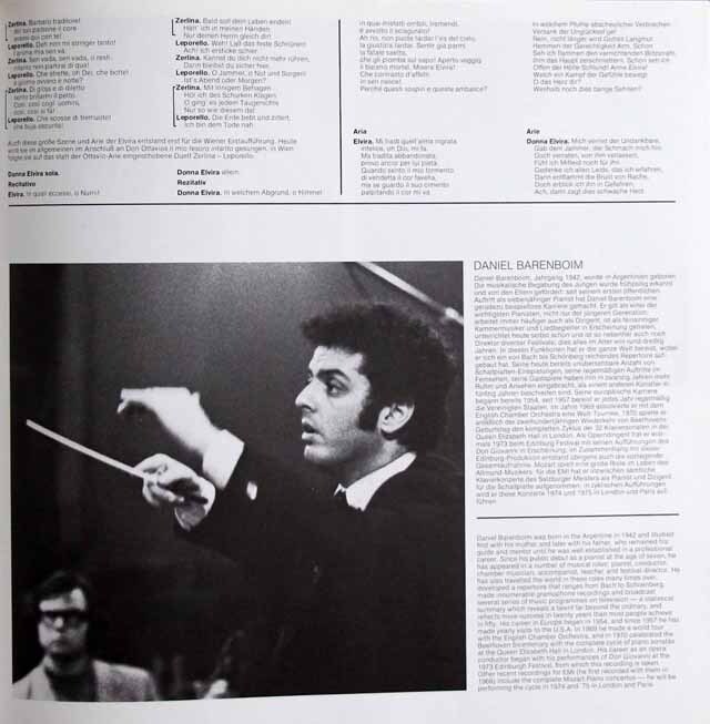 LP レコード バレンボイムのモーツァルト/「ドン・ジョヴァンニ」 仏