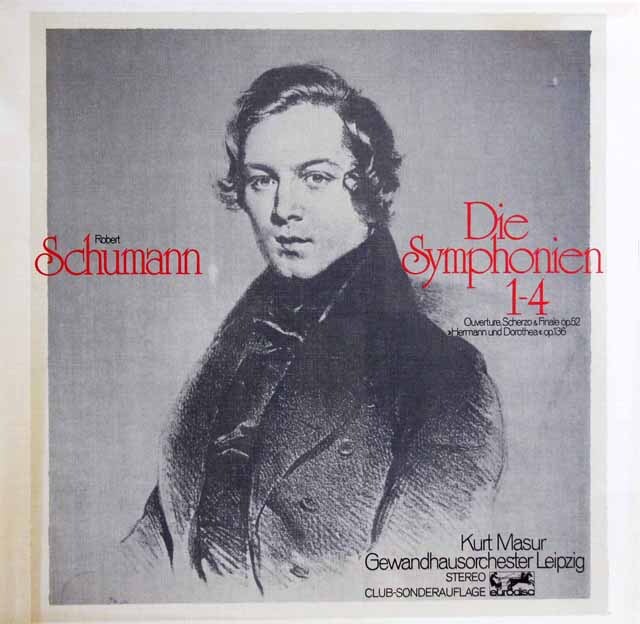 【未開封】　マズアのシューマン/交響曲全集　独eurodisc　3801　LP レコード
