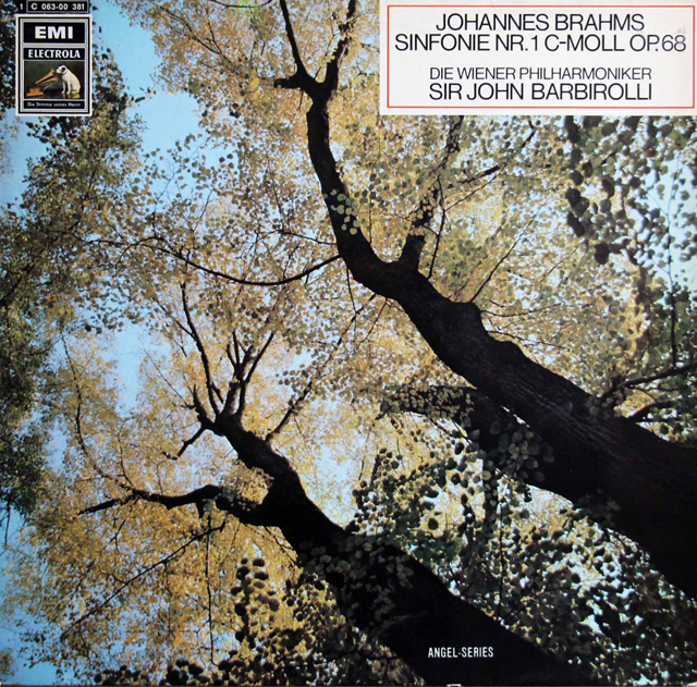 バルビローリのブラームス/交響曲第1番　独EMI　3802　LP レコード