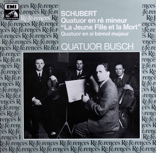 LP レコード ブッシュ四重奏団のシューベルト/弦楽四重奏曲第8番、第14