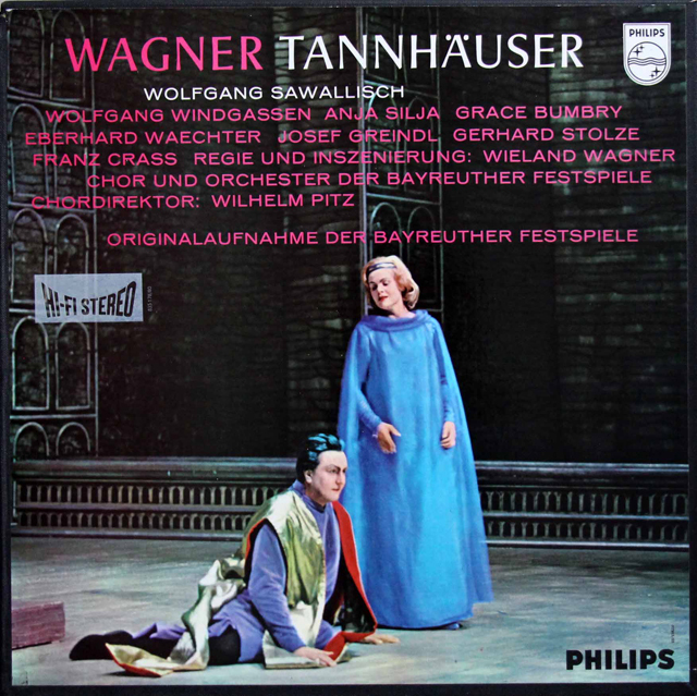 【オリジナル盤】サヴァリッシュのワーグナー/「タンホイザー」全曲（1962年バイロイト音楽祭）　蘭PHILIPS　3802　LP レコード