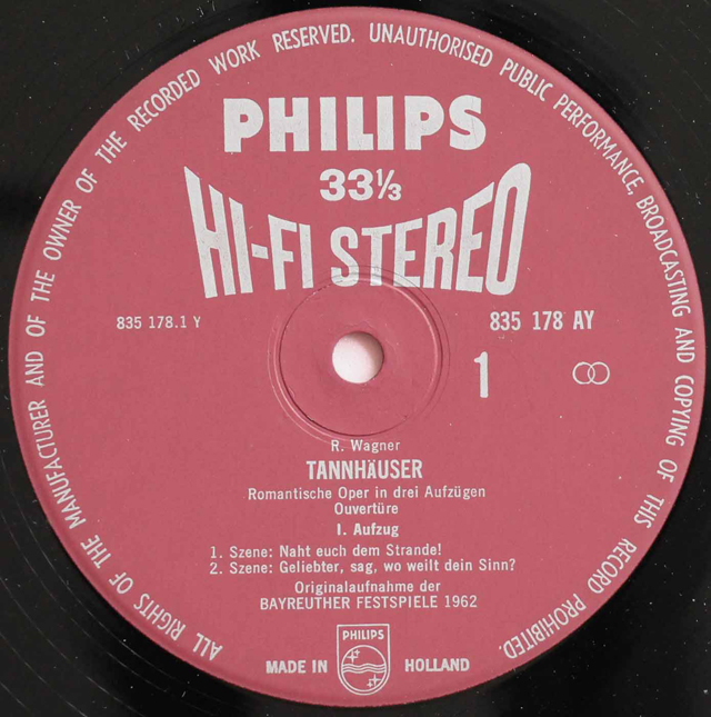LP レコード サヴァリッシュのワーグナー/「タンホイザー」全曲 蘭