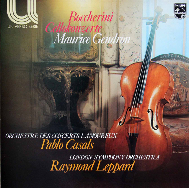 ジャンドロンのボッケリーニ/チェロ協奏曲集　蘭PHILIPS　3802　LP レコード