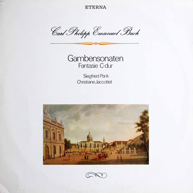 パンク&ジャコッテのC.P.E.バッハ/ヴィオラ・ダ・ガンバソナタ集 　独ETERNA　3802　LP レコード