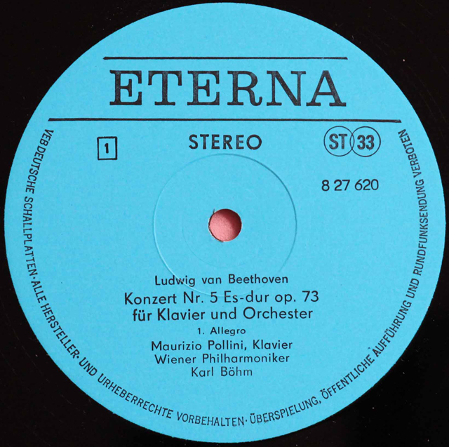 LP レコード ポリーニ、ベームのベートーヴェン/ピアノ協奏曲第5番