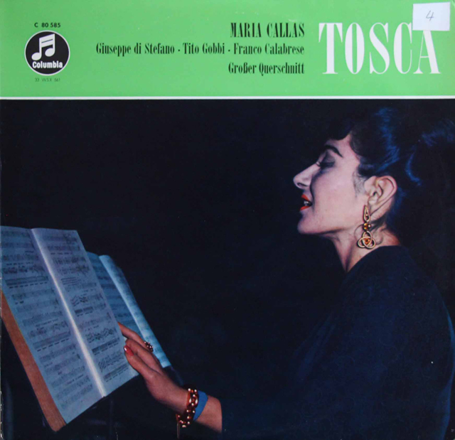 【モノラル】カラスのプッチーニ/「トスカ」抜粋 　独Columbia　3802　LP レコード