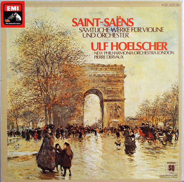 ウルフ・ヘルシャー、デルヴォーのサン-サーンス/ヴァイオリン協奏曲第1番ほか　独EMI　3802　LP レコード