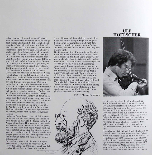 LP レコード ウルフ・ヘルシャー、デルヴォーのサン-サーンス