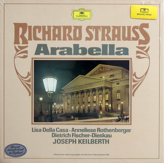 【未開封】　カイルベルトのR.シュトラウス/「アラベラ」全曲　英DGG　3802　LP レコード