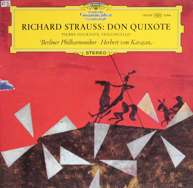 フルニエ、カラヤンのR.シュトラウス/交響詩「ドン・キホーテ」　独DGG　3803　LP レコード