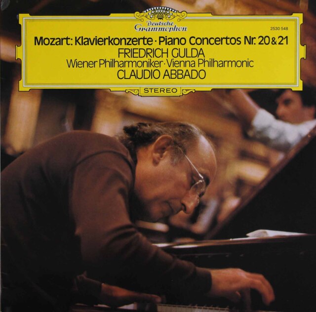 グルダ、アバドのモーツァルト/ピアノ協奏曲第20、21番　独DGG　3803　LP レコード