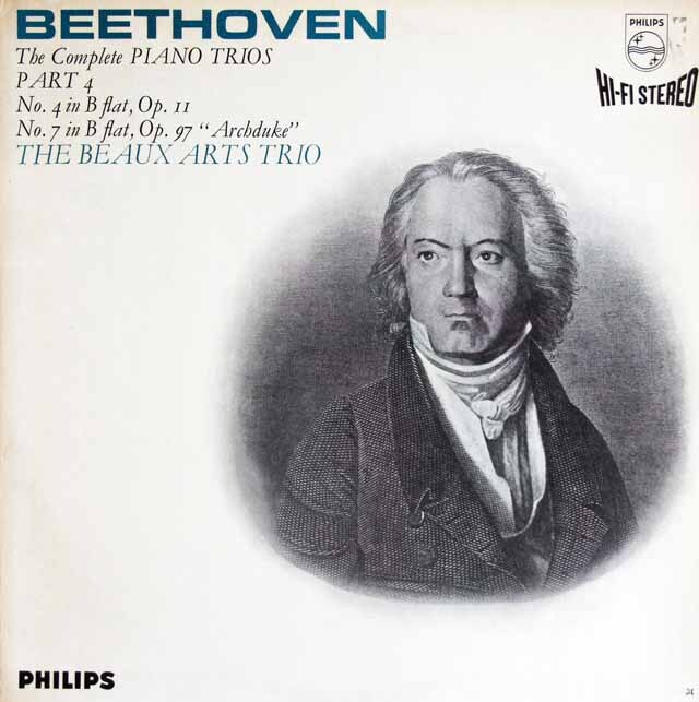 ボザール・トリオのベートーヴェン/ピアノ三重奏曲「大公」、「街の歌」　蘭PHILIPS　3803　LP レコード