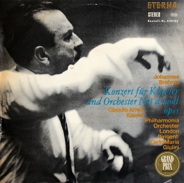【独最初期盤】アラウ、ジュリーニのブラームス/ピアノ協奏曲第1番　独ETERNA　3803　LP レコード