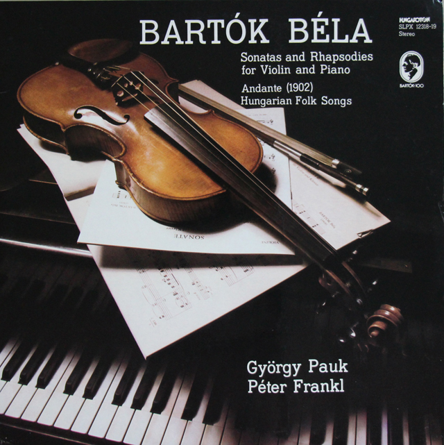 パウク、フランクルのバルトーク/ヴァイオリンソナタ第1、2番ほか　ハンガリーHUNGAROTON　3803　LP レコード