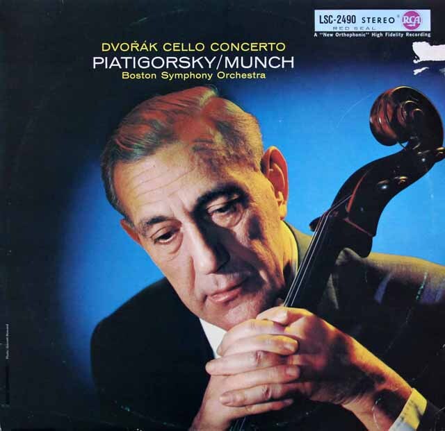 ピアティゴルスキー、ミュンシュのドヴォルザーク/チェロ協奏曲　独RCA　3803　LP レコード