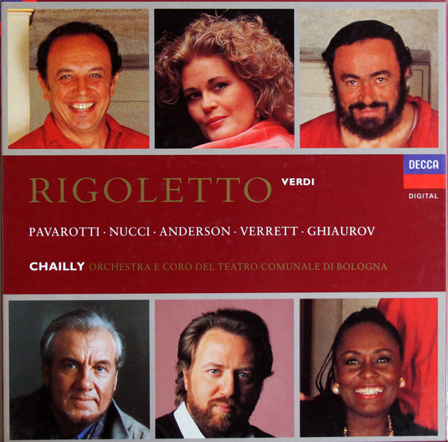 パヴァロッティ、シャイーらのヴェルディ/「リゴレット」全曲　蘭DECCA　3803　LP レコード