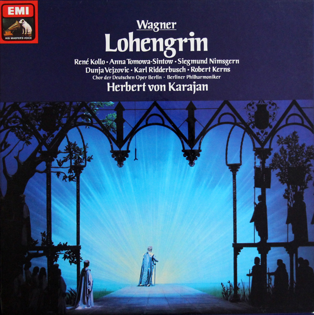 カラヤンのワーグナー/「ローエングリン」全曲　独EMI　3803　LP レコード
