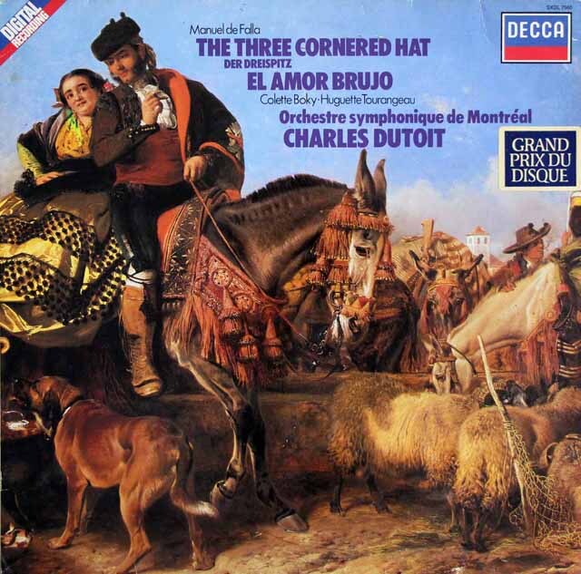 デュトワのファリャ/「三角帽子」、「恋は魔術師」　蘭DECCA　3804　LP レコード