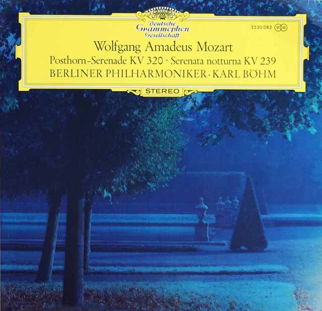 ベームのモーツァルト/「ポストホルン・セレナーデ」ほか　独DGG　3804　LP レコード