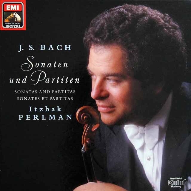 パールマンのバッハ/無伴奏ヴァイオリンのためのソナタとパルティータ集　独EMI　3804　LP レコード