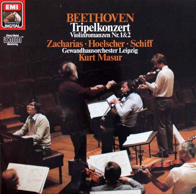 マズア、シフらのベートーヴェン/三重協奏曲ほか　独EMI　3804　LP レコード