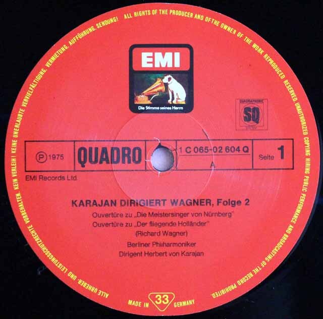 LP レコード カラヤンのワーグナー/序曲、前奏曲集 vol.2 独EMI 3804