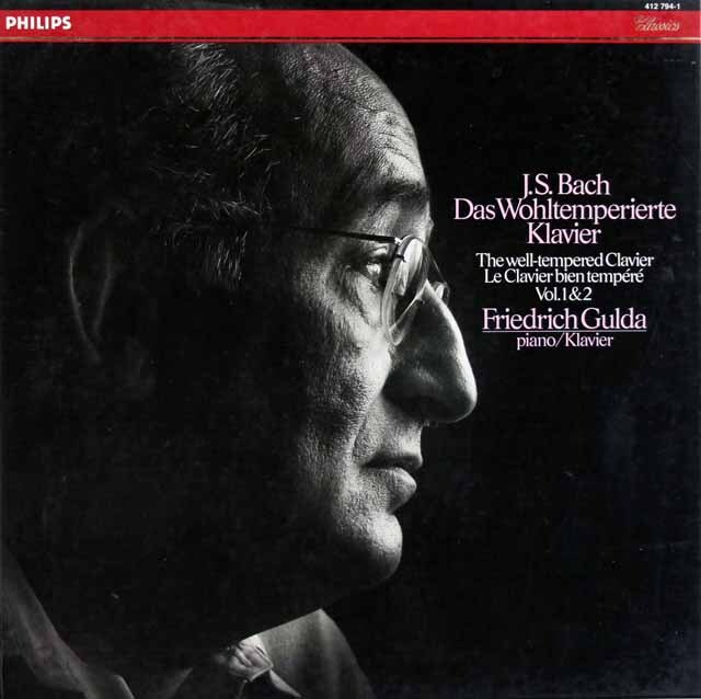 グルダのバッハ/平均律クラヴィーア曲集（全曲）　蘭PHILIPS　3804　LP レコード