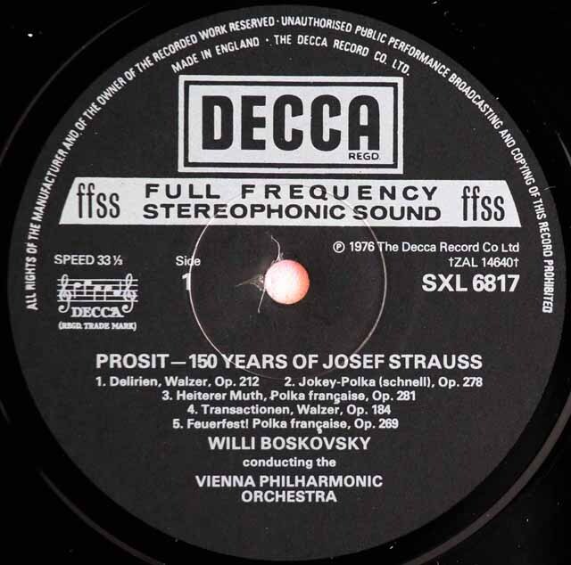 LP レコード オリジナル盤 ボスコフスキーのヨーゼフ・シュトラウス