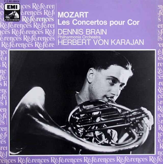 【売約済】デニス・ブレイン&カラヤン／モーツァルト:ホルン協奏曲全集、他 LP レコード ブレイン、カラヤンのモーツァルト/ホルン協奏曲第1～4番