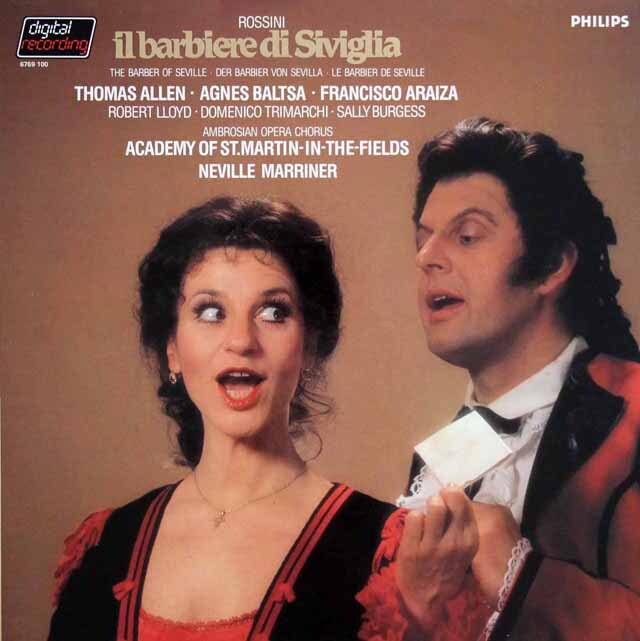 マリナーのロッシーニ/「セヴィリャの理髪師」全曲　蘭PHILIPS　3804　LP レコード