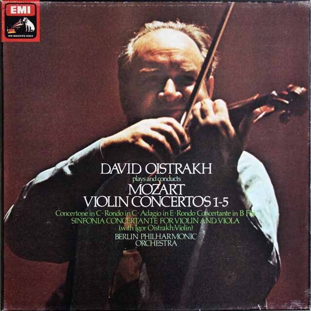 オイストラフのモーツァルト/ヴァイオリン協奏曲集 英EMI 3804 LP レコード