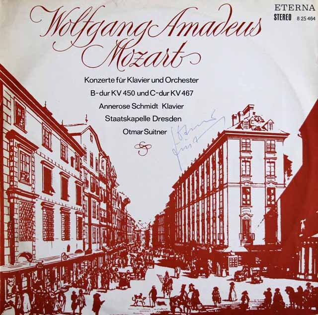 シュミット&スウィトナーのモーツァルト/ピアノ協奏曲第15 & 21番　独ETERNA　3805　LP レコード