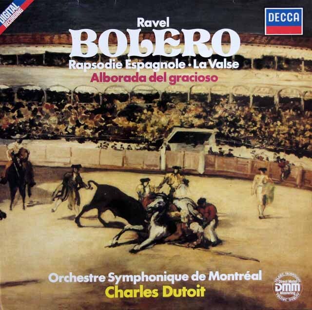 デュトワのラヴェル/「ボレロ」ほか　独DECCA　3805　LP レコード