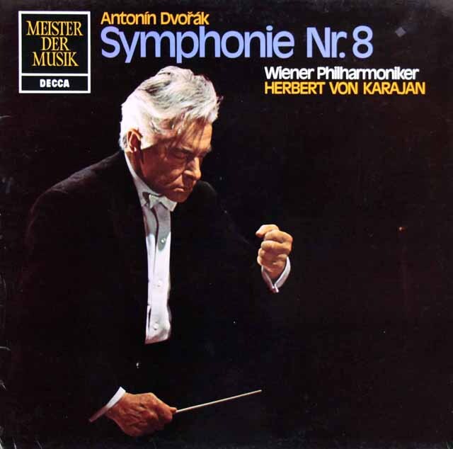 カラヤンのドヴォルザーク/交響曲第8番 　独DECCA　3805　LP レコード