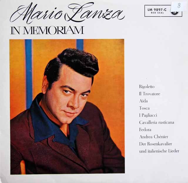 ランツァのオペラ・アリアおよび歌曲からの抜粋集　独RCA　3805　LP レコード