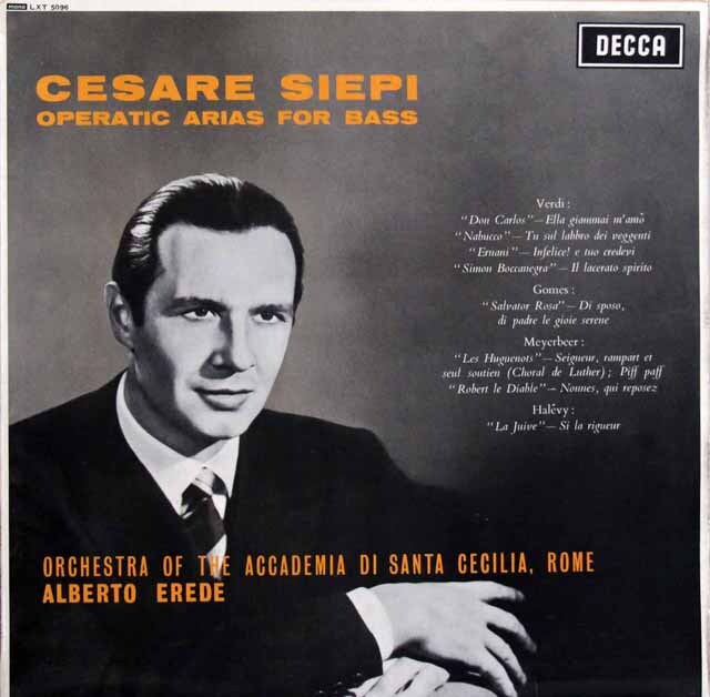 シエピのオペラ・アリア集　英DECCA　3805　LP レコード