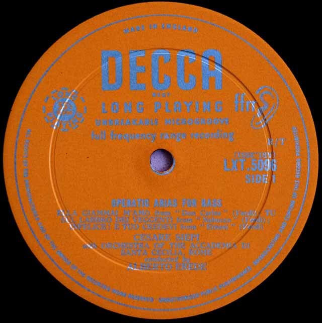 LP レコード シエピ/オペラ・アリア集 英DECCA 3805
