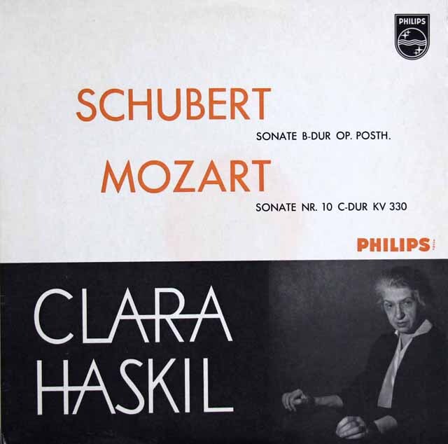 ハスキルのシューベルト、モーツァルト/ピアノソナタ集　蘭PHILIPS　3805　LP レコード
