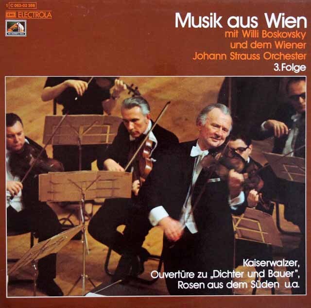 ボスコフスキーのウィーンの音楽　第3集　独EMI　3805　LP レコード