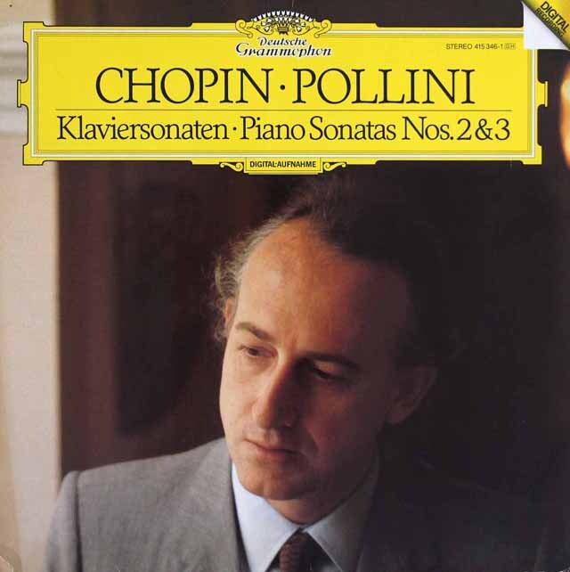 ポリーニのショパン/ピアノソナタ第2番「葬送行進曲付き」、第3番　独DGG　3805　LP レコード