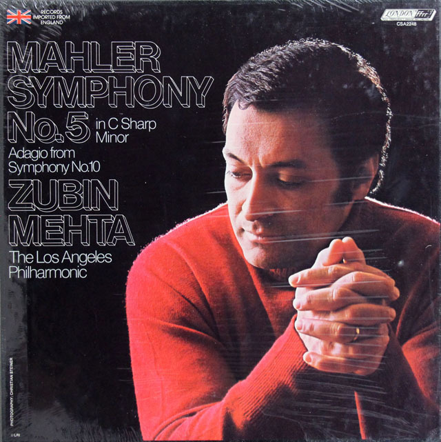 【未開封】　メータのマーラー/交響曲第5番ほか　英LONDON　3806　LP レコード