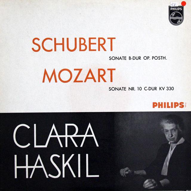 ハスキルのシューベルト、モーツァルト/ピアノソナタ集　蘭PHILIPS　3806　LP レコード