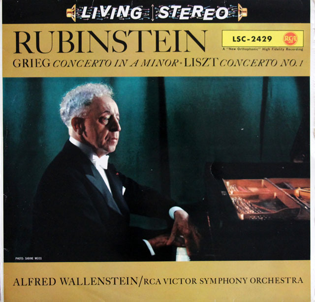 ルービンシュタインのグリーグ&リスト/ピアノ協奏曲集　独RCA   3806　LP レコード