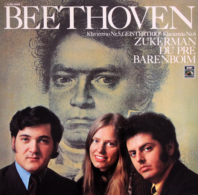 ズッカーマン、デュ・プレ、バレンボイムのベートーヴェン/ピアノ三重奏曲「幽霊」ほか　独EMI　3806　LP レコード